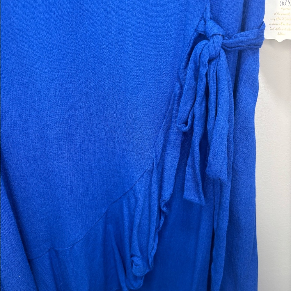 Altar'd State Blue Ruffled Wrap Sundress - Picture 4 of 5